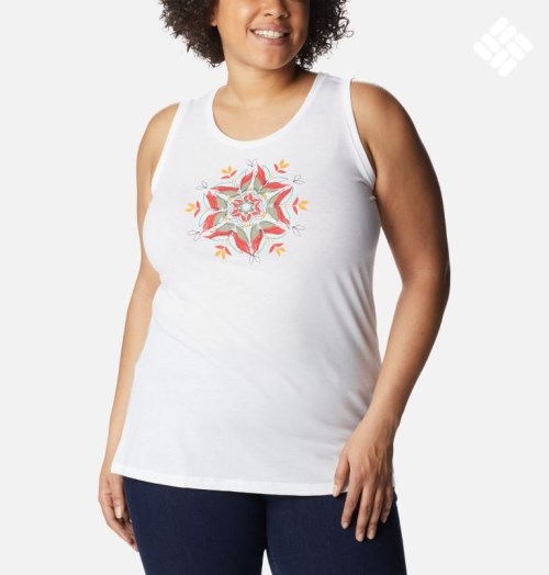 Women's Columbia Bluff Mesa Tanks White | Plus Size CA-XL086